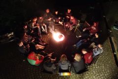 Feuerschale auf der Terrasse